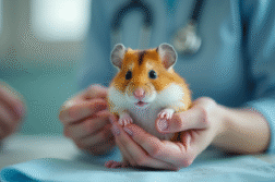 Hamster russe en soin chez le vétérinaire