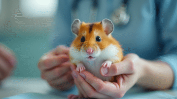 Hamster russe en soin chez le vétérinaire