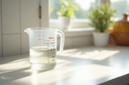 Verre mesure en cuisine pour article sur le titre