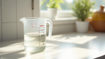 Verre mesure en cuisine pour article sur le titre